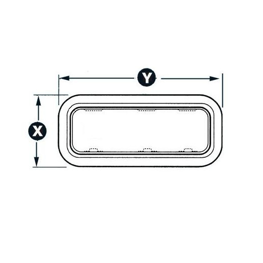 Hublot ouvrant Lewmar standard | Ouverture pour bateau, fourgon aménagé | Dimensions
