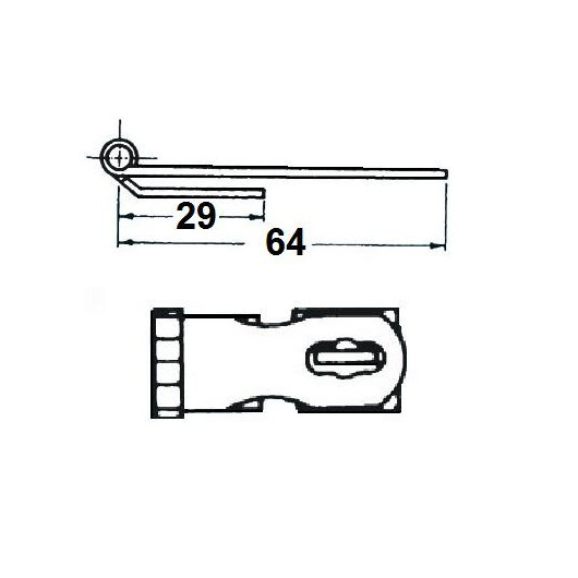 Accessoire pour bateau et aménagement du fourgon camping-car, OSCULATI Charnière pour cadenas et fermeture de coffre