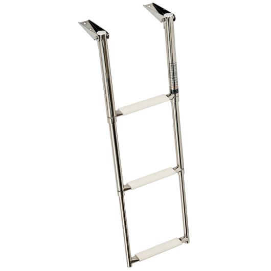 Echelle de plate-forme Standard Osculati | échelle de bain inox arrière pour bateau 3 marches blanches