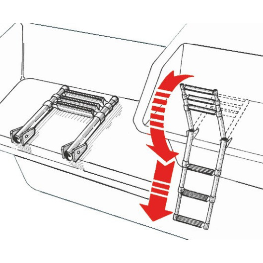 OSCULATI Echelle de bain en inox de plate-forme : équipement & accessoire pour bateau