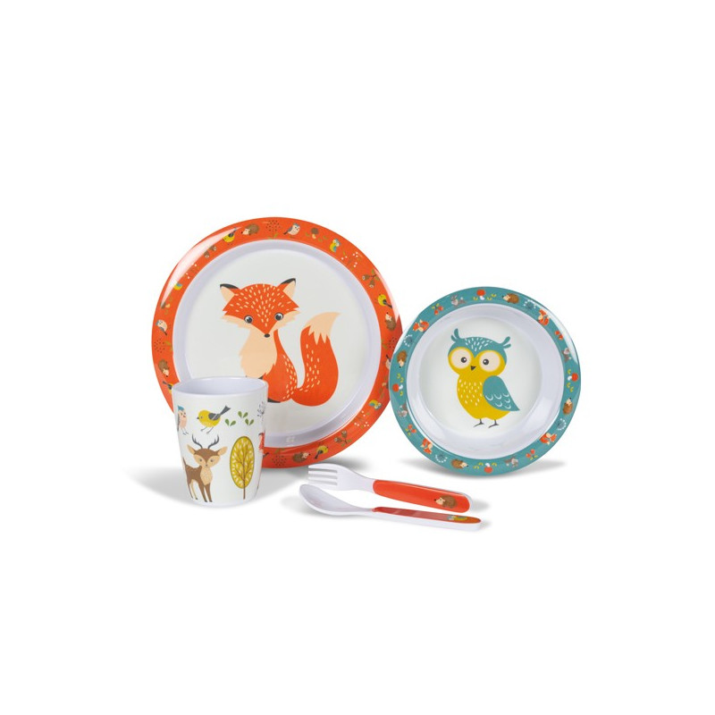 Kampa Woodland Creatures set de vaisselle pour enfants 5 pièces Kampa Woodland Creatures set de vaisselle pour enfants 5 pièces