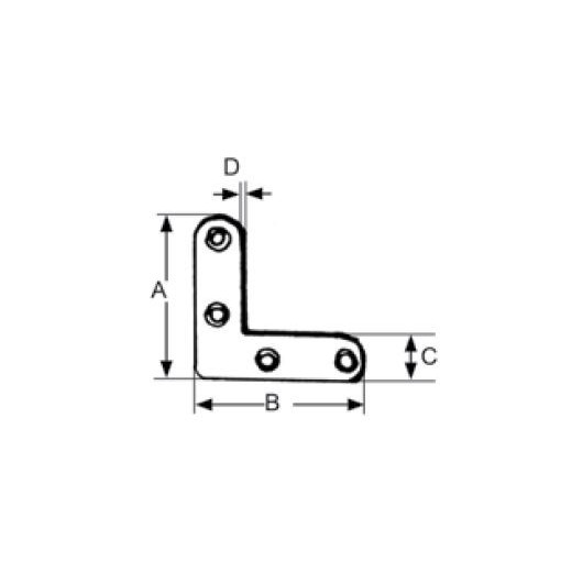 DECMO Equerre plate acier zingué