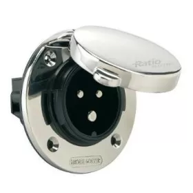 Prise de quai MP16-10 Ratio | prise inox 230V CEE pour bateau et camping-car | cabochon inox