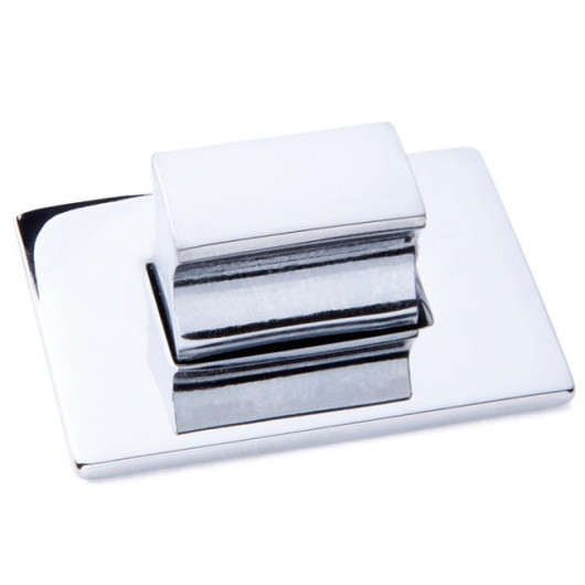 Bouton chromé P-Lock 40 x 30 mm REIMO | pour meuble de bateau, van & camping-car