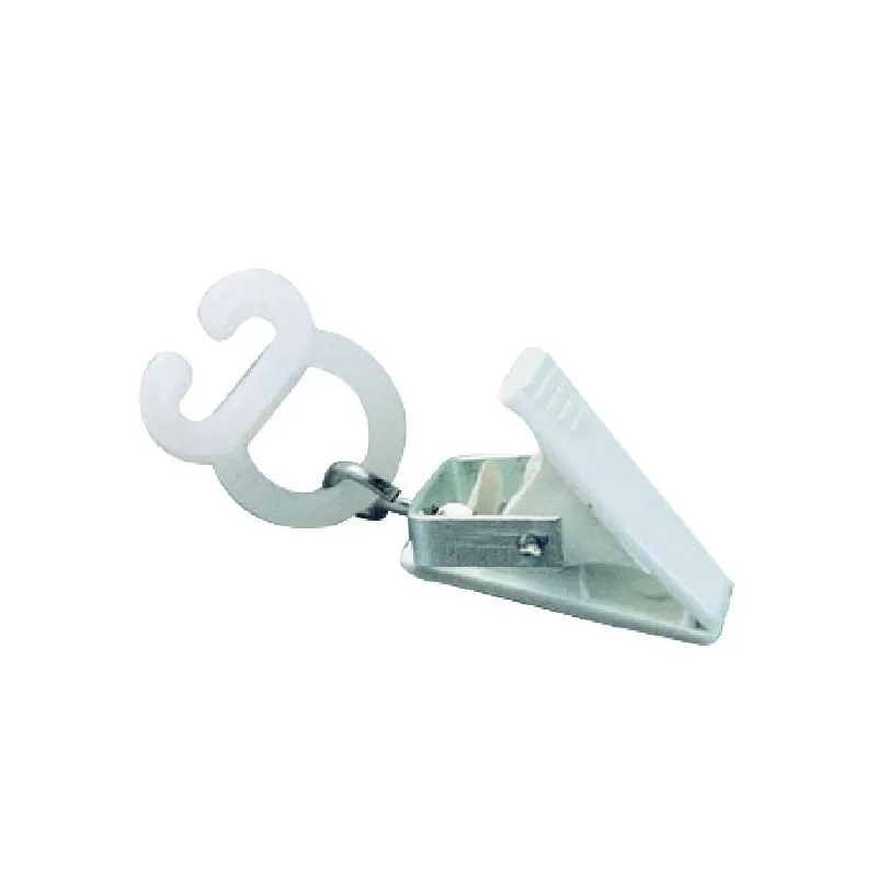 IPEAK Lot De 24 Crochets De Rideaux En Métal Blanc Pour Tringle à Rideaux, 30 Mm De Diamètre Intérieur (blanc, 24 Anneaux