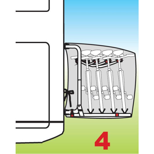 Equipement du camping-car et fourgon aménagé, FIAMMA Bike Cover S bâche de protection porte vélo.
