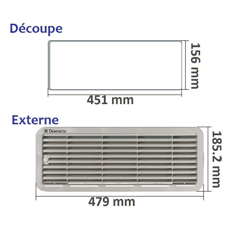 DOMETIC pièces détachées grille LS 230 camping-car DOMETIC pièces détachées grille LS 230 camping-car