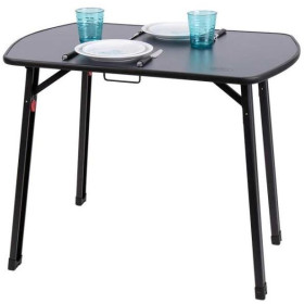 Table Multi Dark CAMP4 - table de camping pliante noire très robuste 90 x 60 cm