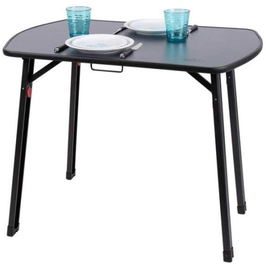 Table Multi Dark CAMP4 - table de camping pliante noire très robuste 90 x 60 cm