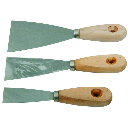 Equipement & accessoire pour bricolage & entrtien bateau : EUROMARINE Jeu de 3 couteaux à enduire lame acier