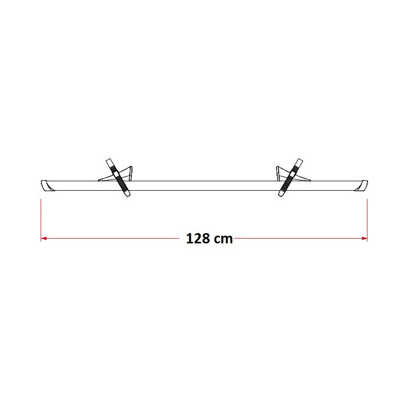 Rail supplémentaire Rail Premium 48 en deux parties pour porte-vélos Carry-Bike