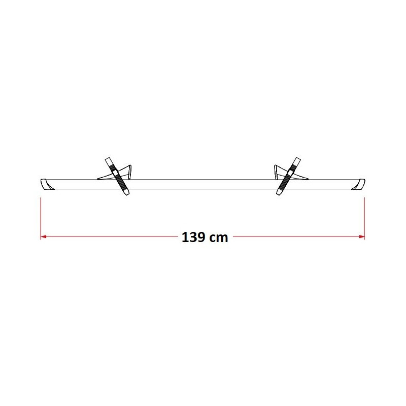 Rail Supplémentaire Fiamma Premium Gris 139 Cm - Robuste Et Polyvalent Pour Porte-Vélos