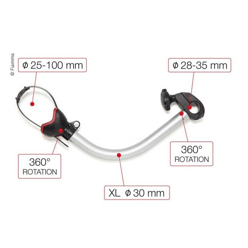 Fiamma Bike Block Pro Porte-Vélos - Fixation Voiture, Camping-Car - Transport Sécurisé Vélos