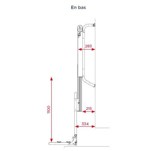 BR-SYSTEMS Bike Lift Rail porte vélo électrique pour camping-car