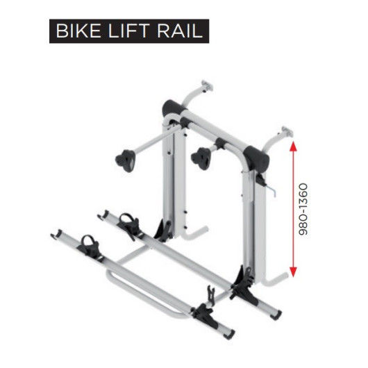 BR-SYSTEMS Bike Lift Rail porte vélo électrique pour camping-car