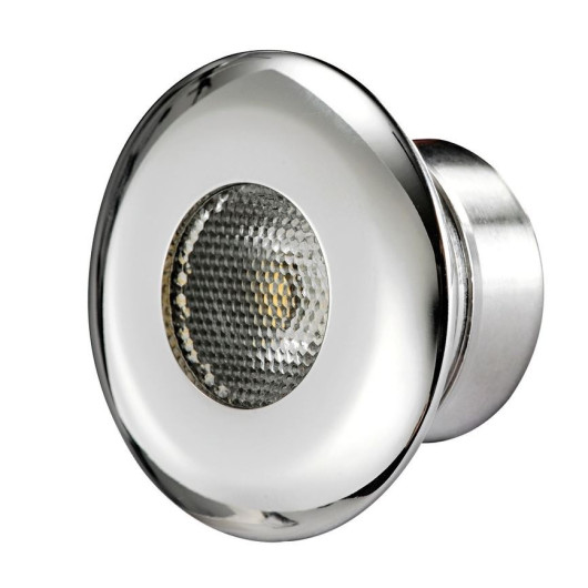 Plafonnier LED inox OSCULATI - éclairage étanche 12/24 V pour bateau et fourgon - visuel