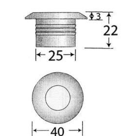 OSCULATI Spot LED de courtoisie en inox poli miroir 3W Plafonnier LED inox OSCULATI - éclairage étanche 12/24 V pour bateau et fourgon - visuel