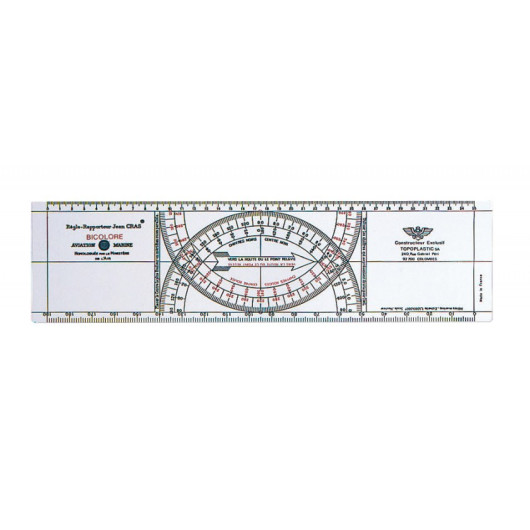 Equipement, accessoire et matériel pour navigation maritime pour bateau : PLASTIMO Règle Cras bicolores