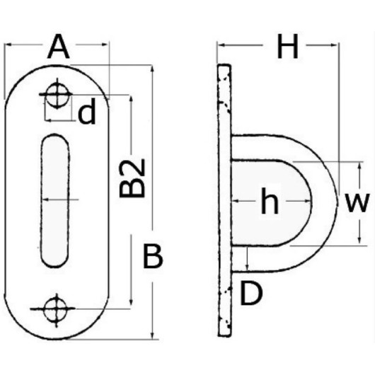 OSCULATI Pontet Inox base plate