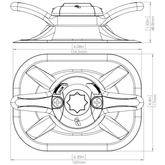 RAILBLAZA Cleatport Ribmount