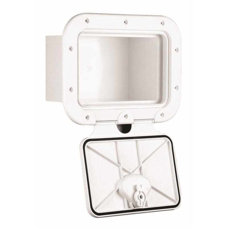 Coffre De Rangement Pour Pont De Bateau - Pivotant à 270°, En Polypropylène, Blanc (30.5x20.5x16cm)