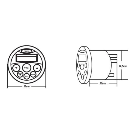 SEASOUND Radio Etanche & Bluetooth MP804