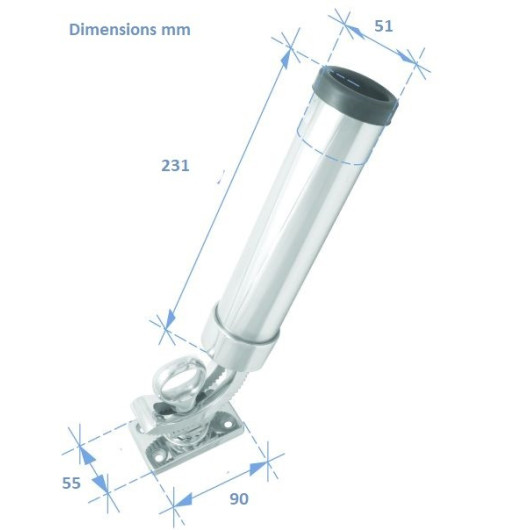 LALIZAS Porte canne orientable Inox