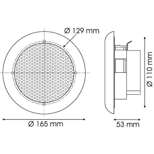 Haut-parleurs hifi stéréo 2 voix étanches de cockpit bateau Euromarine | enceintes et haut-parleurs