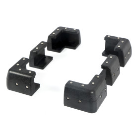 Kit cornières universel pour panneau solaire | Fixation robuste pour camping-car, bateau et van | noir
