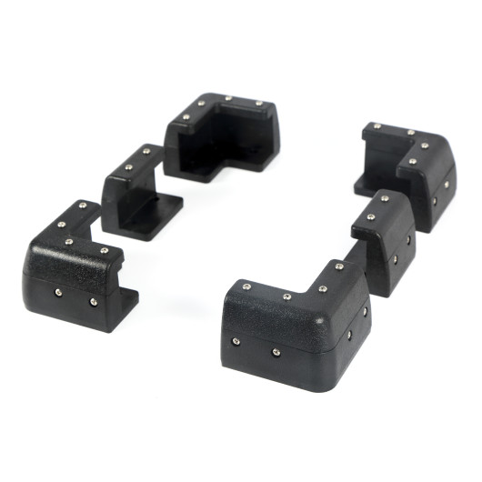 Kit cornières universel pour panneau solaire | Fixation robuste pour camping-car, bateau et van | noir