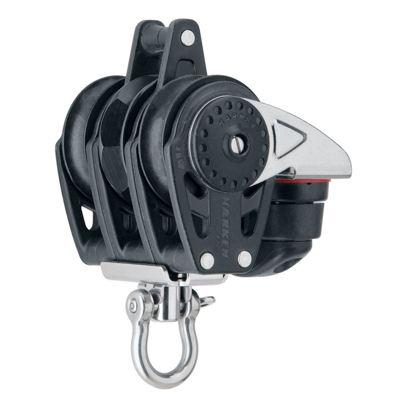 HARKEN Poulie triple émerillon coinceur ringot Carbo Ratchet bateau.