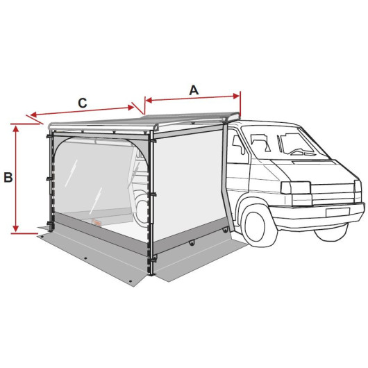 Room Van Premium auvent FIAMMA de store F40van et F43van pour fourgon et van aménagé