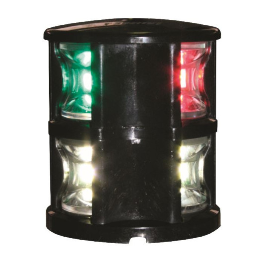 Feux de mouillage & tricolore Lalizas Fos LED | feu de navigation pour bateau & vedette | noir