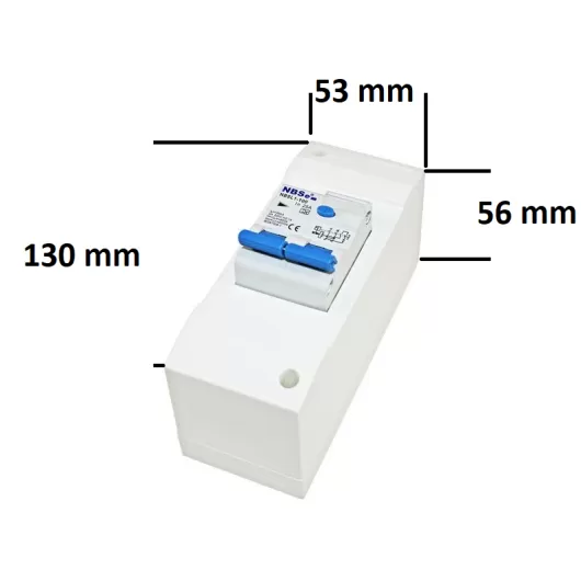 Coffret avec interrupteur différentiel 30 mA NBSe - Réseau électrique 230 V pour fourgon aménagé, bateau et camping-car