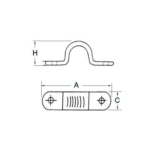 Equipement bateau et accastillage dériveur OSCULATI Pontet plat inox