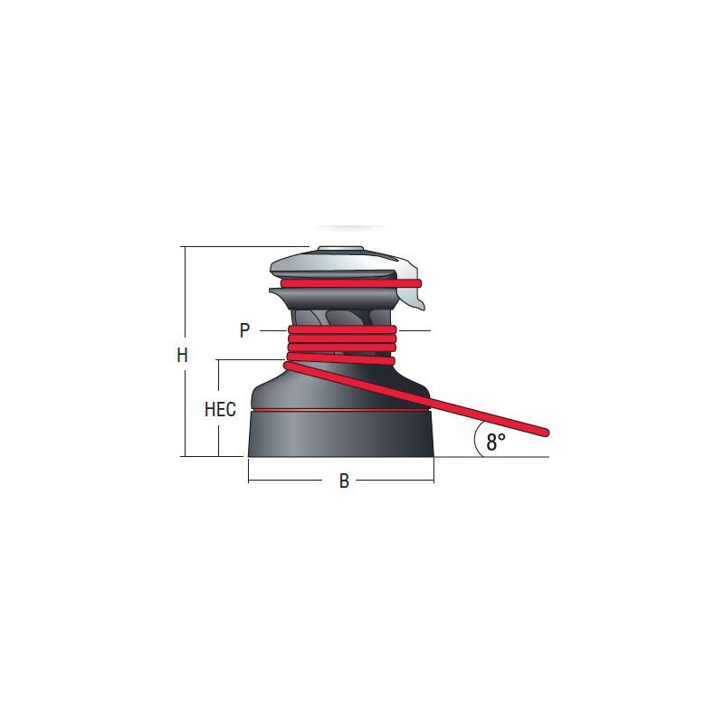 Treuil HARKEN Radial 2 Vitesses En Aluminium - Pour Auto-détaillant Ou Bateau