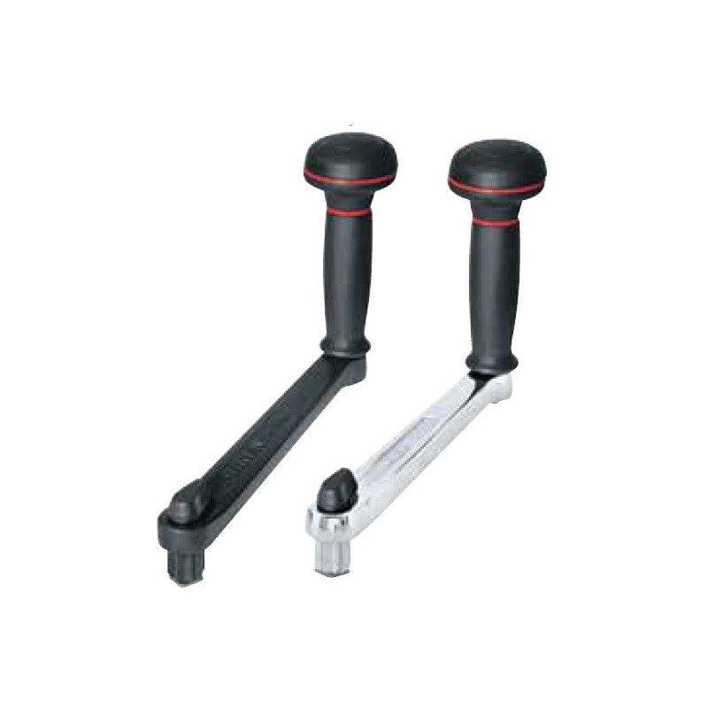 Manivelle 13 mm en acier gainé blanc avec bloqueur - L 2000 mm