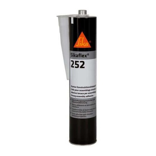Colle élastique pour le collage dans le domaine de la construction de véhicules et van, cartouche de colle Sikaflex®-252