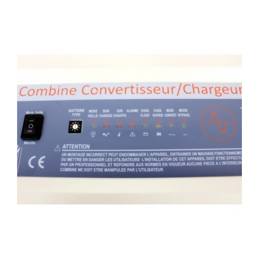 Conv. sinus 24V/230V - 2500Va - Chargeur 35A - Dim. 460x241x198m