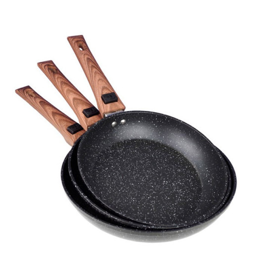 Lot de 3 poêles manche amovible GIMEX - cuisine en bateau, camping-car & camping