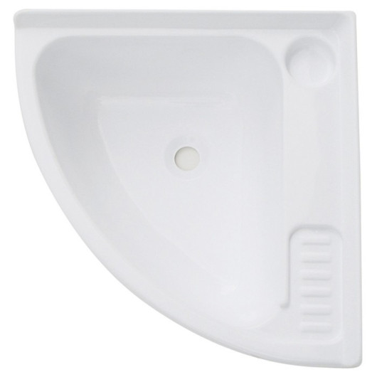 Lavabo d’angle Soltherm 400 x 400 mm pour salle de bain camping-car, fourgon et bateau