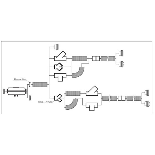 AUTOTERM Raccord T Ø 90 mm