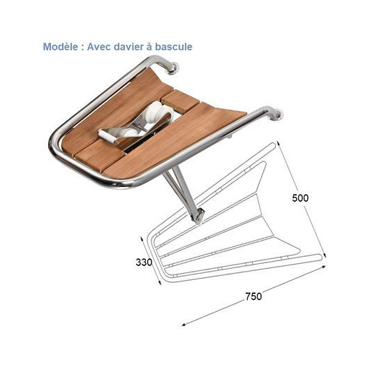 Delphinière ø 32mm pour voilier et vedette