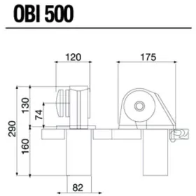 Guindeau électrique horizontal Obi 500 Italwinch 700W avec poupée