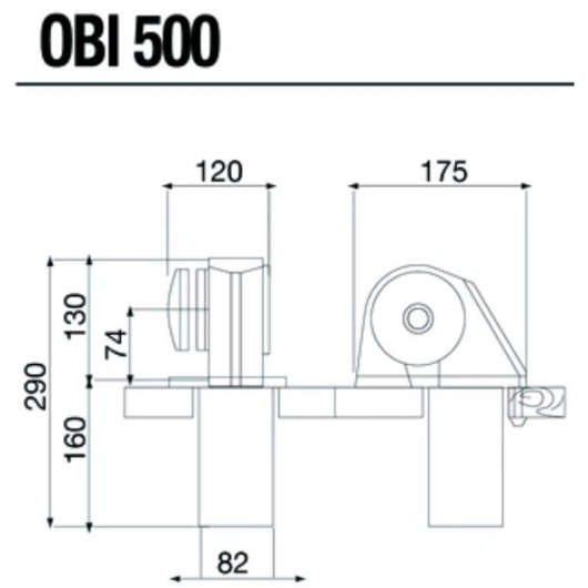 Accessoire & équipement pour bateau : guindeau électrique sans poupée à petit prix ITALWINCH Obi 500 700W - ø 8 mm