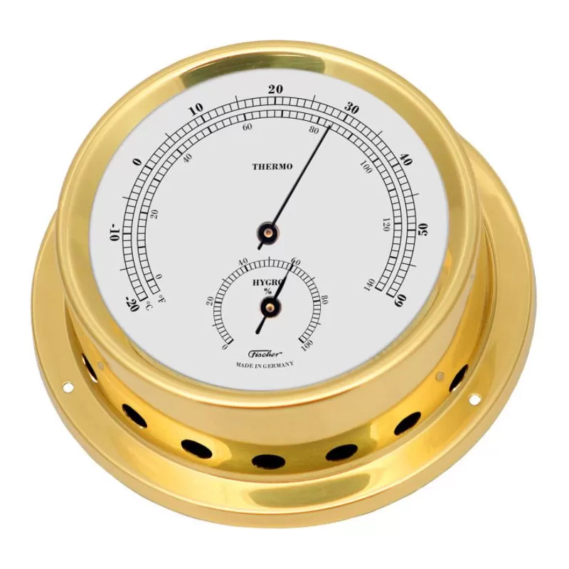 F-9171 - Fischer - Baromètre Thermo Hygro Bois Marqueté