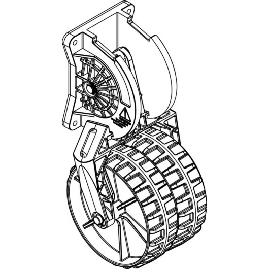 Roues rabattables larges Osculati annexe de bateau | Paire universelle pour tableau arrière