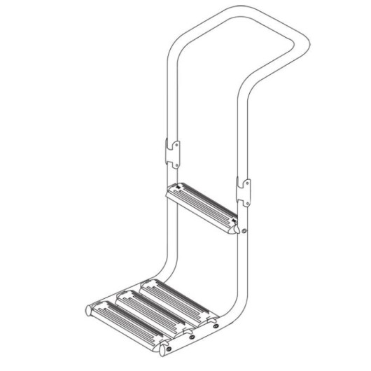 Echelle de bain immergée pour votre pneumatique Nuova Rade | Passerelle & rampe