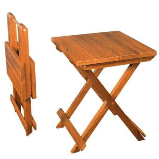 Tabouret/table teck pour bateau Biarritz ARC MARINE - H2R Equipements