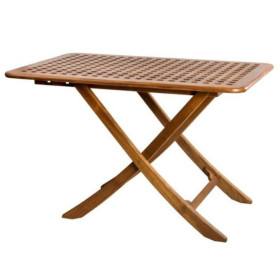Table pliante en teck Arc Marine - 3 hauteurs réglables pour bateau ou terrasse